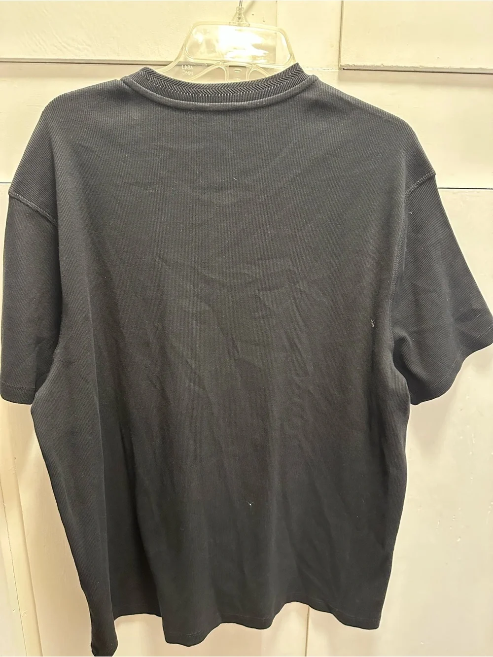 Banana Republic Black Short-Sleeve Henley Tee XL